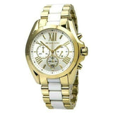  Shop Authentic Michael Kors Bradshaw Chronograph White Dial Two Tone Steel Strap Watch For Women - MK5743 - Luxxuri