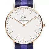  Shop Authentic Daniel Wellington Classic Swansea White Dial Two Tone Nylon Strap Watch For Women - 0504DW - Luxxuri