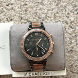  Shop Authentic Michael Kors Parker Chronograph Grey Dial Two Tone Steel Strap Watch For Women - MK6440 - Luxxuri