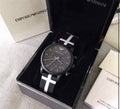  Shop Authentic Emporio Armani Classic Black Dial Black Leather Strap Watch For Men - AR1860 - Luxxuri