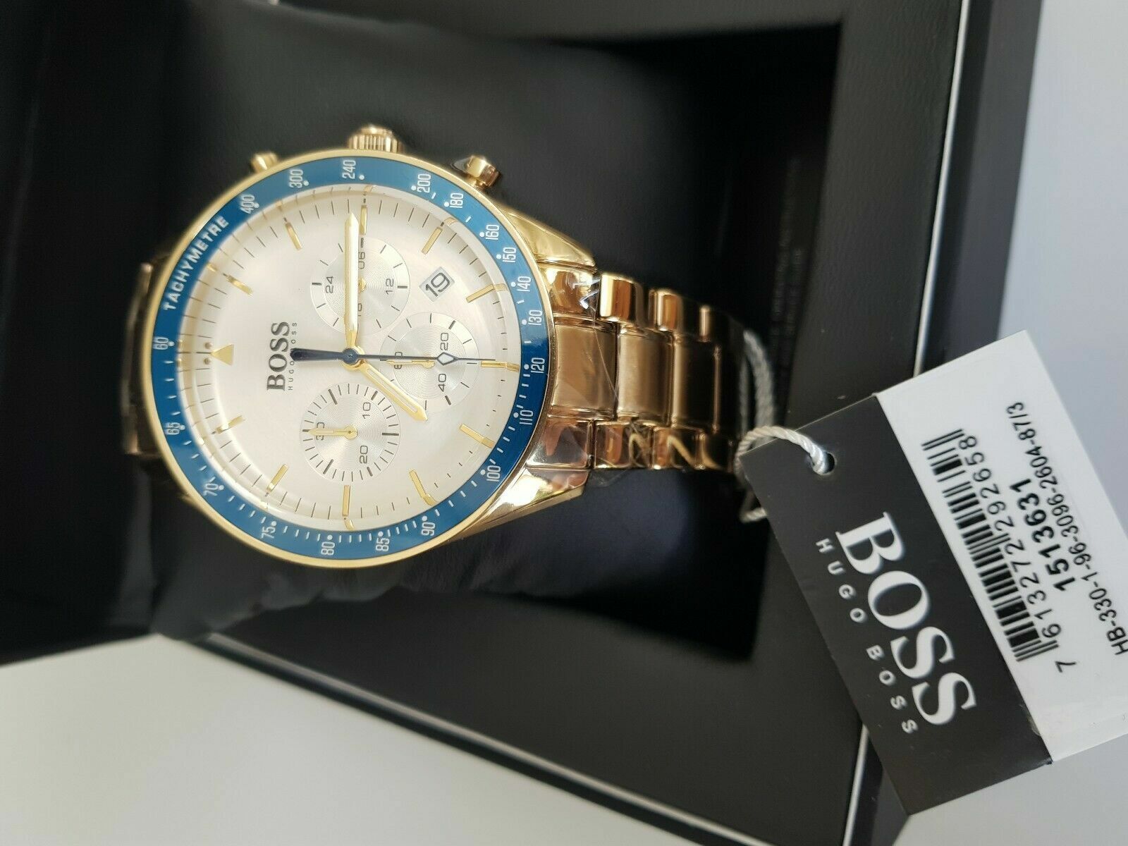  Shop Authentic Hugo Boss Trophy White Dial Gold Steel Strap Watch for Men - 1513631 - Luxxuri