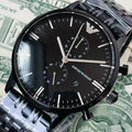  Shop Authentic Emporio Armani Chronograph Black Dial Black Steel Strap Watch For Men - AR1934 - Luxxuri