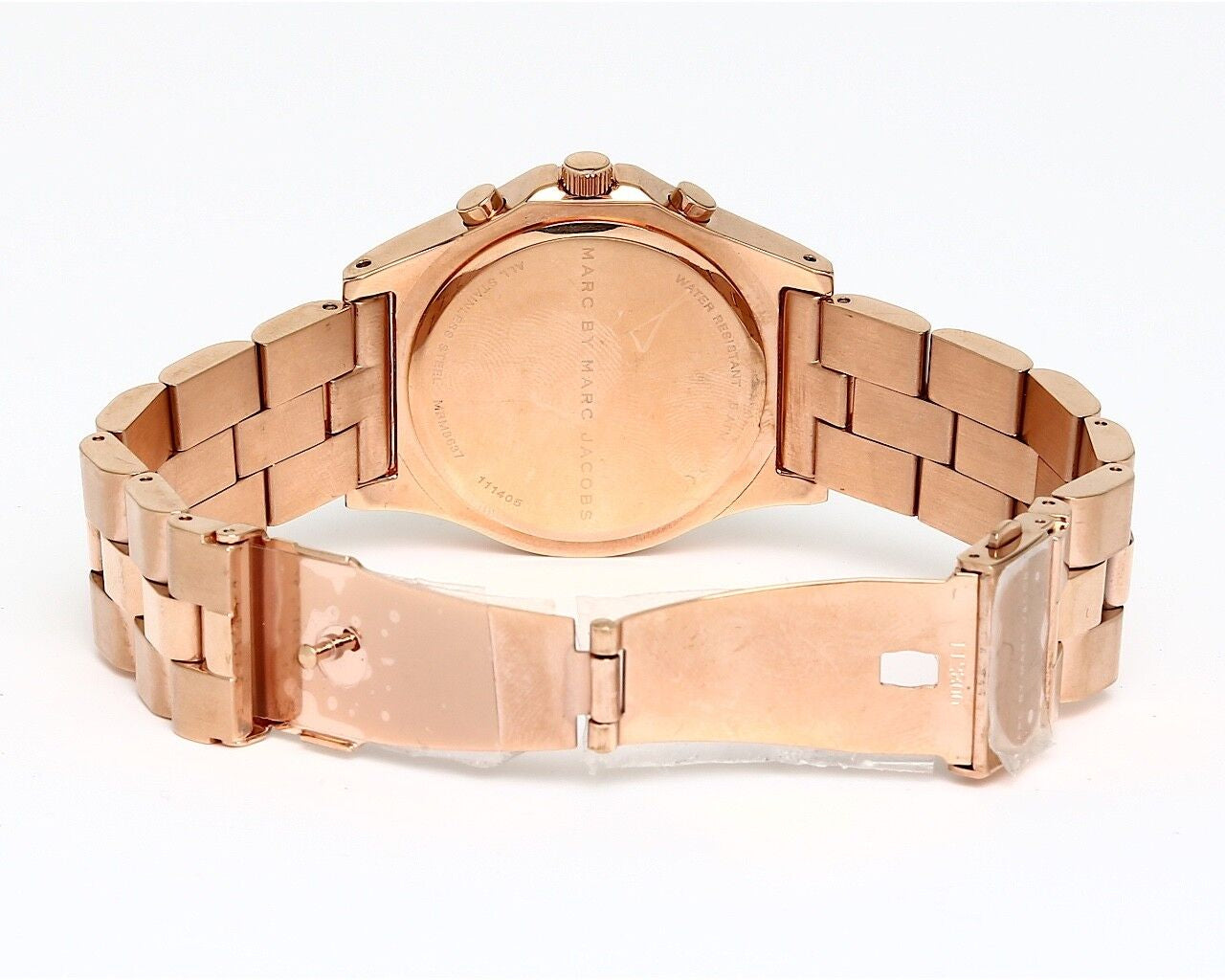  Shop Authentic Marc Jacobs Blade Chronograph Mother of Pearl White Dial Rose Gold Steel Strap Watch for Women - MBM8637 - Luxxuri