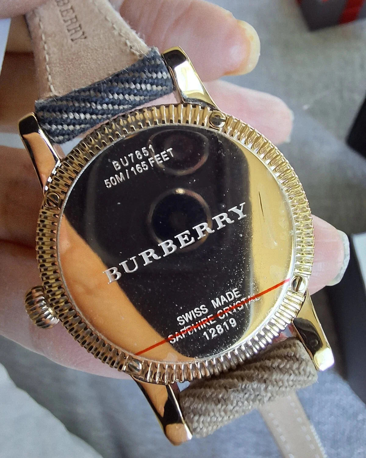  Shop Authentic Burberry Utilitarian White Dial Multicolor Leather Strap Watch for Women - BU7851 - Luxxuri