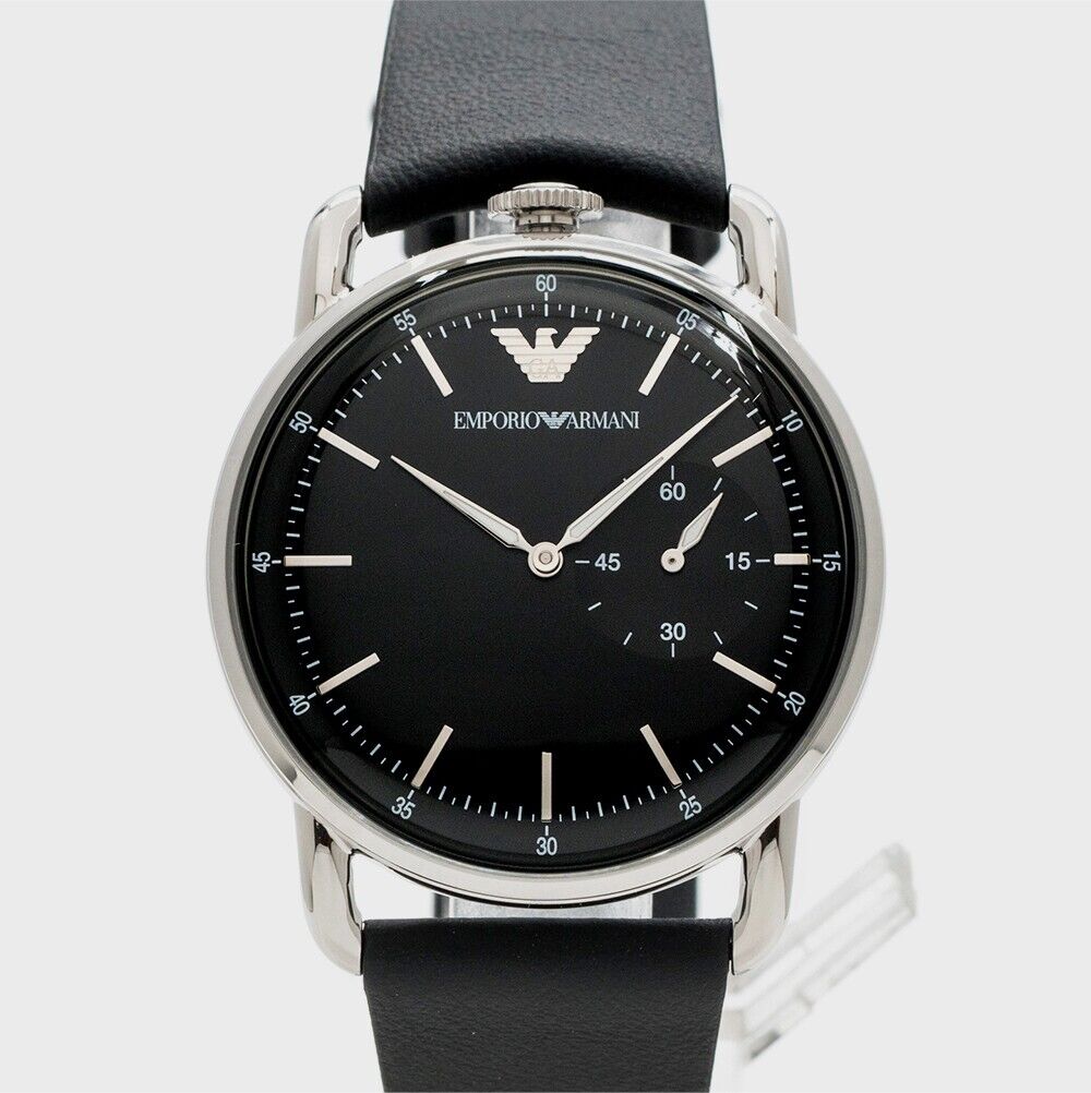  Shop Authentic Emporio Armani Aviator Quartz Black Dial Black Leather Strap Watch For Men - AR11336 - Luxxuri
