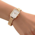  Shop Authentic Daniel Wellington Quadro Melrose White Dial Gold Mesh Strap Watch For Women - DW00100431 - Luxxuri