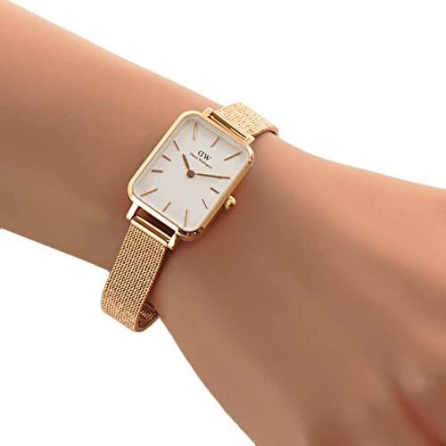  Shop Authentic Daniel Wellington Quadro Melrose White Dial Gold Mesh Strap Watch For Women - DW00100431 - Luxxuri