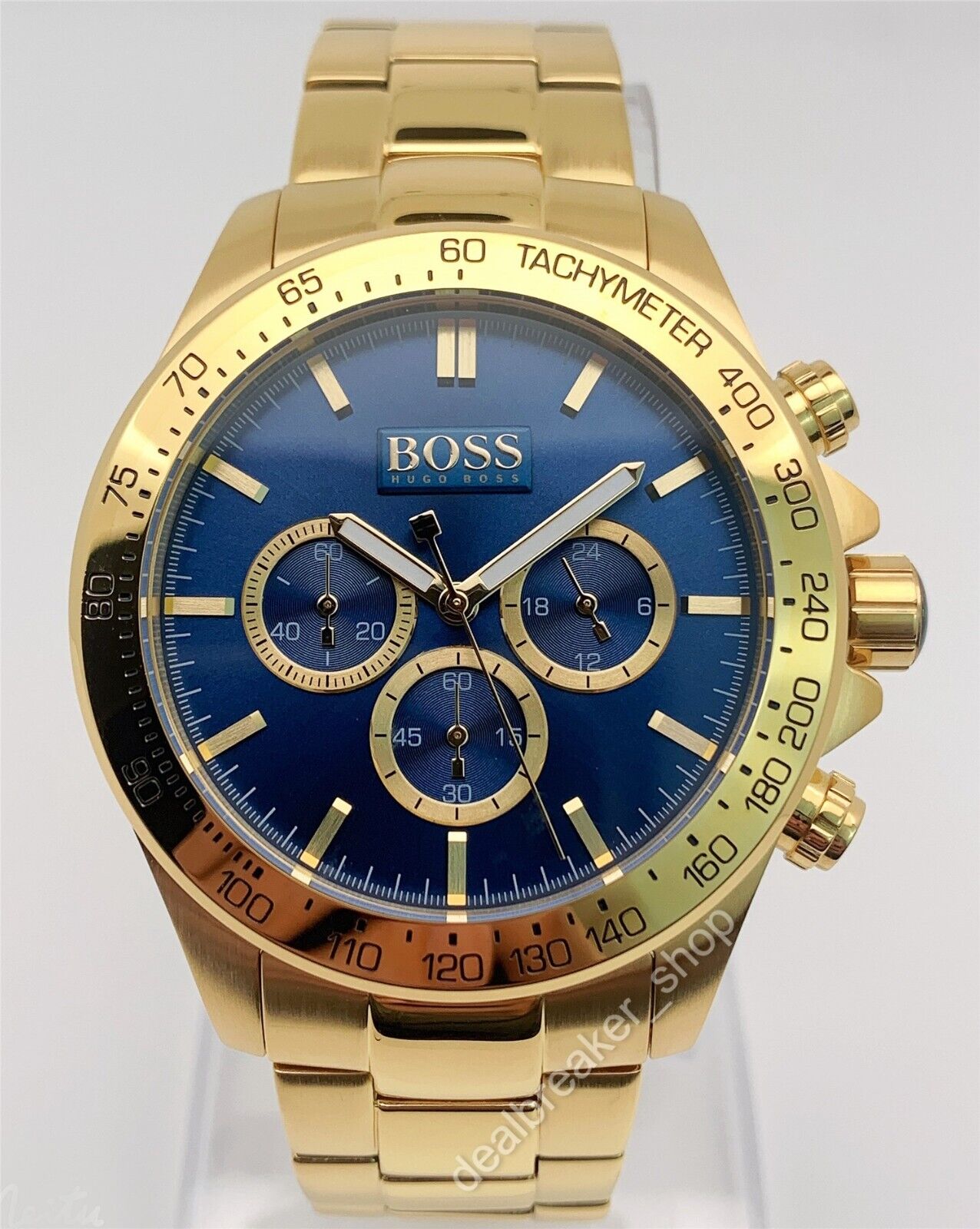  Shop Authentic Hugo Boss Ikon Blue Dial Gold Steel Strap Watch for Men - 1513340 - Luxxuri