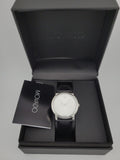  Shop Authentic Movado Museum Quartz Silver Dial Black Leather Strap Watch For Men - 2100001 - Luxxuri