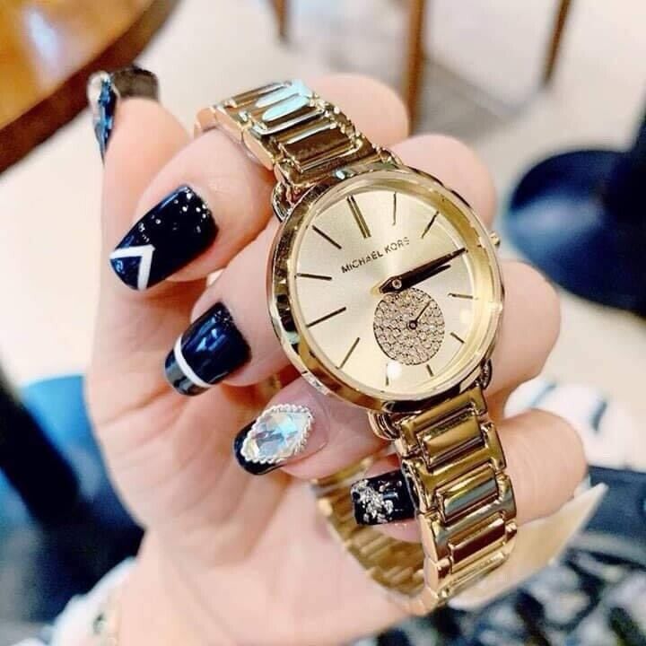  Shop Authentic Michael Kors Portia Quartz Gold Dial Gold Steel Strap Watch For Women - MK3838 - Luxxuri