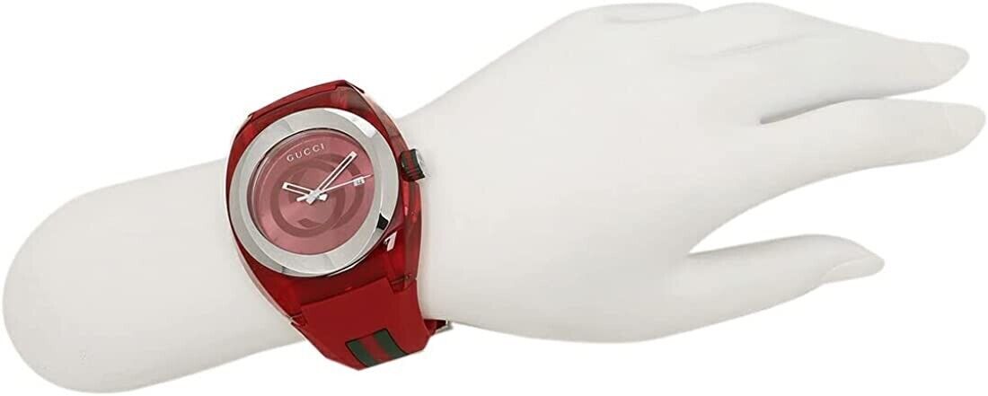  Shop Authentic Gucci Sync XXL Quartz Red Dial Red Rubber Strap Unisex Watch -  YA137103 - Luxxuri