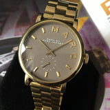  Shop Authentic Marc Jacobs Baker Grey Dial Gold Steel Strap Watch for Women - MBM3281 - Luxxuri