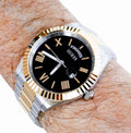  Shop Authentic Guess Connoisseur Black Dial Two Tone Steel Strap Watch for Men - GW0265G5 - Luxxuri