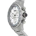  Shop Authentic Hugo Boss Ikon Chronograph White Dial Silver Steel Strap Watch for Men - 1512962 - Luxxuri