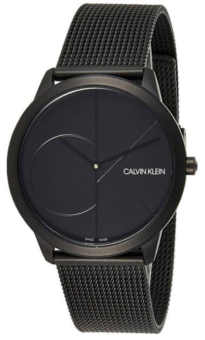  Shop Authentic Calvin Klein Minimal Black Dial Black Mesh Bracelet Watch for Men - K3M514B1 - Luxxuri