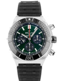  Shop Authentic Breitling Super Chronomat B01 44 Green Dial Black Rubber Strap Watch for Men - AB0136251L1S1 - Luxxuri