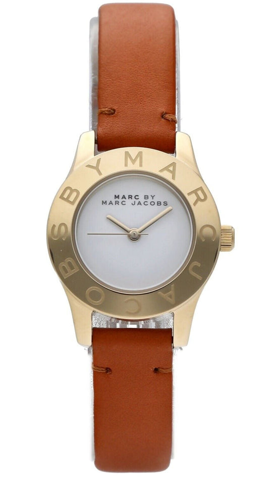  Shop Authentic Marc Jacobs Mini Blade White Dial Brown Leather Strap Watch for Women - MBM1219 - Luxxuri