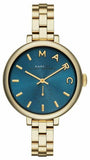  Shop Authentic Marc Jacobs Sally Blue Dial Gold Steel Strap Watch for Women - MBM3366 - Luxxuri