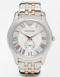  Shop Authentic Emporio Armani Classic Quartz Silver Dial Two Tone Steel Strap Watch For Men - AR1824 - Luxxuri
