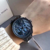  Shop Authentic Michael Kors Wren Chronograph Quartz Blue Dial Grey Steel Strap Watch For Women - MK6097 - Luxxuri