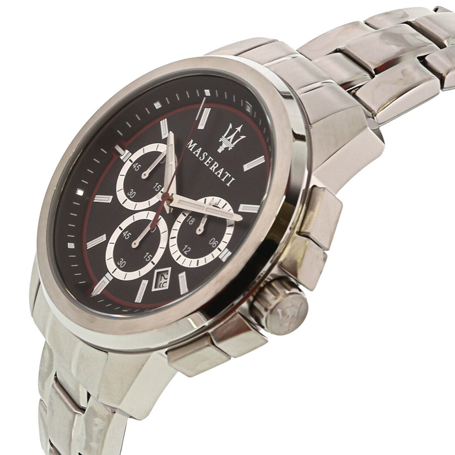  Shop Authentic Maserati Successo Chronograph Black Dial Silver Steel Strap Watch For Men - R8873621009 - Luxxuri