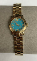  Shop Authentic Marc Jacobs Amy Dinky Blue Dial Gold Steel Strap Watch for Women - MBM3229 - Luxxuri