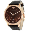 Shop Authentic Emporio Armani Classic Quartz Brown Dial Brown Leather Strap Watch For Men - AR1613 - Luxxuri