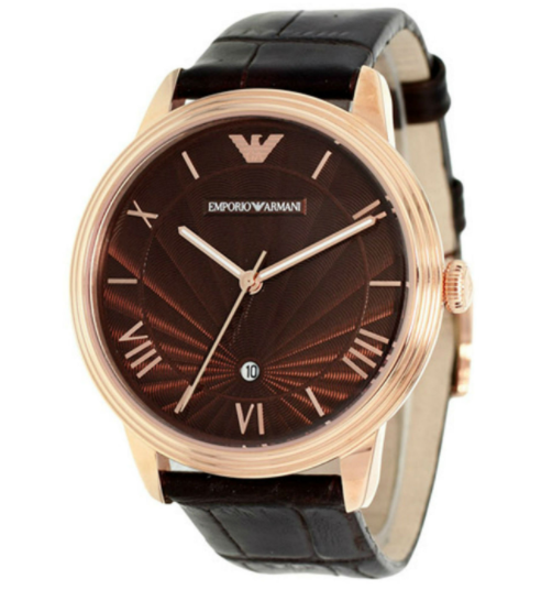  Shop Authentic Emporio Armani Classic Quartz Brown Dial Brown Leather Strap Watch For Men - AR1613 - Luxxuri