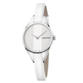  Shop Authentic Calvin Klein Rebel White Dial White Leather Strap Watch for Women - K8P231L6 - Luxxuri