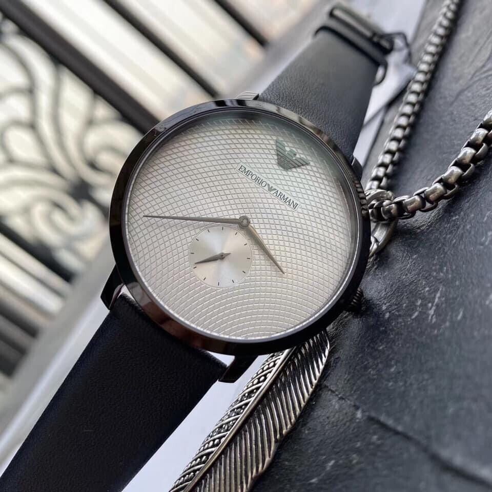  Shop Authentic Emporio Armani Modern Slim Analog Silver Dial Blue Leather Strap Watch For Men - AR11214 - Luxxuri