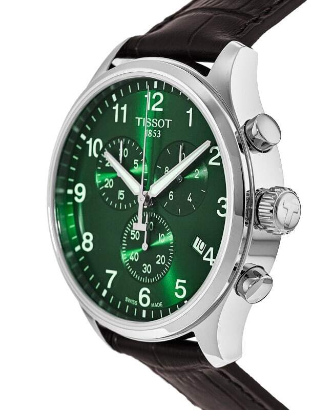  Shop Authentic Tissot Chrono XL Chronograph Classic Green Dial Brown Leather Strap Watch For Men - T116.617.16.091.00 - Luxxuri