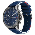  Shop Authentic Tommy Hilfiger Bank Blue Dial Blue Rubber Strap Watch for Men - 1791721 - Luxxuri