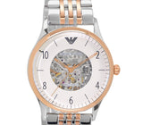  Shop Authentic Emporio Armani Meccanico White Dial Two Tone Steel Strap Watch For Men - AR1921 - Luxxuri