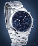  Shop Authentic Guess Hendrix Chronograph Blue Dial Silver Steel Strap Watch for Men - W1309G1 - Luxxuri