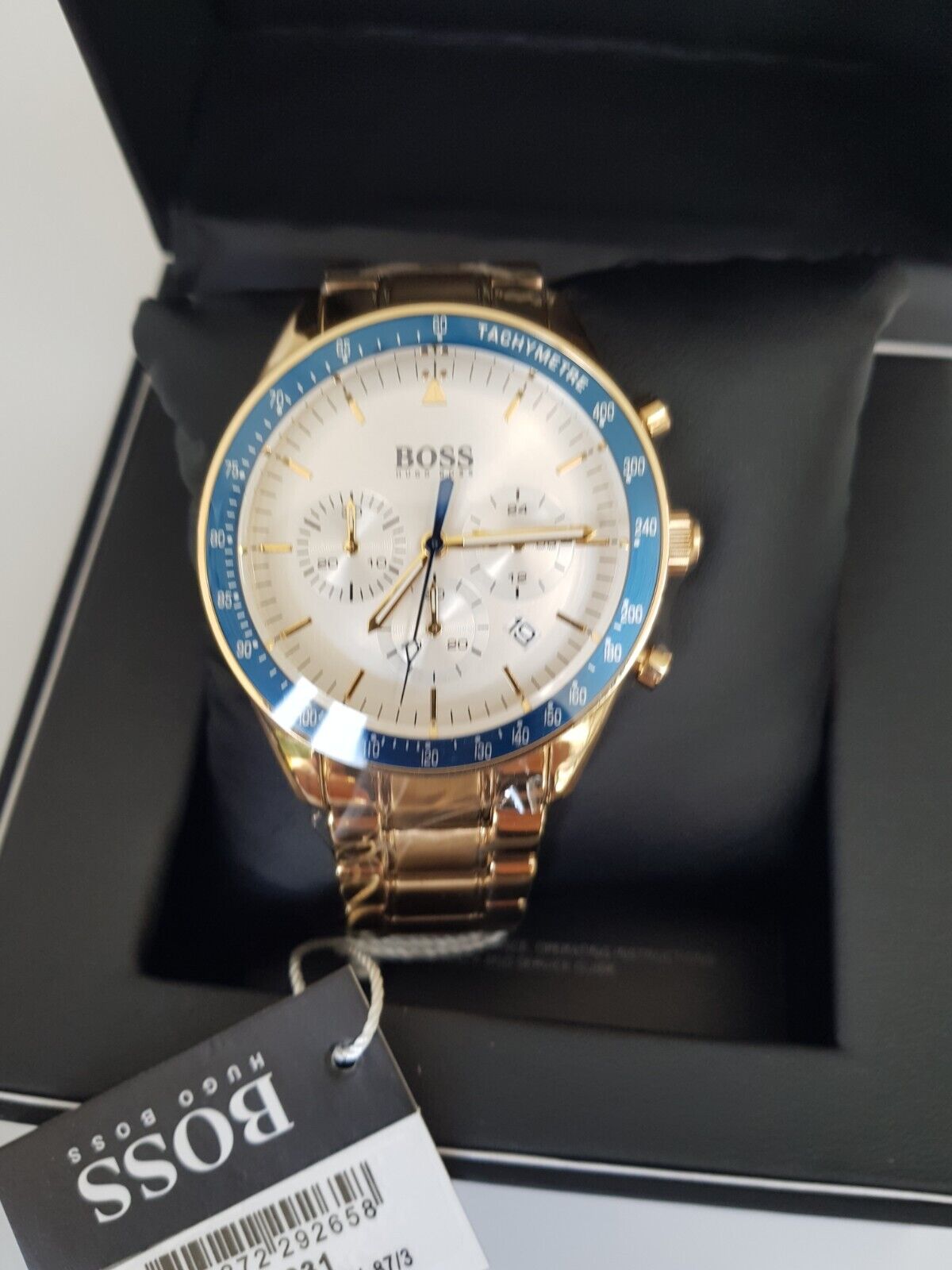  Shop Authentic Hugo Boss Trophy White Dial Gold Steel Strap Watch for Men - 1513631 - Luxxuri