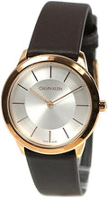  Shop Authentic Calvin Klein Minimal White Dial Brown Leather Strap Watch for Women - K3M226G6 - Luxxuri
