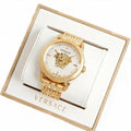  Shop Authentic Versace Palazzo Empire White Dial Gold Steel Strap Watch for Men - VERD00318 - Luxxuri