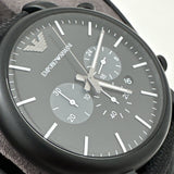  Shop Authentic Emporio Armani Luigi Analog Black Dial Black Leather Strap Watch For Men - AR11450 - Luxxuri