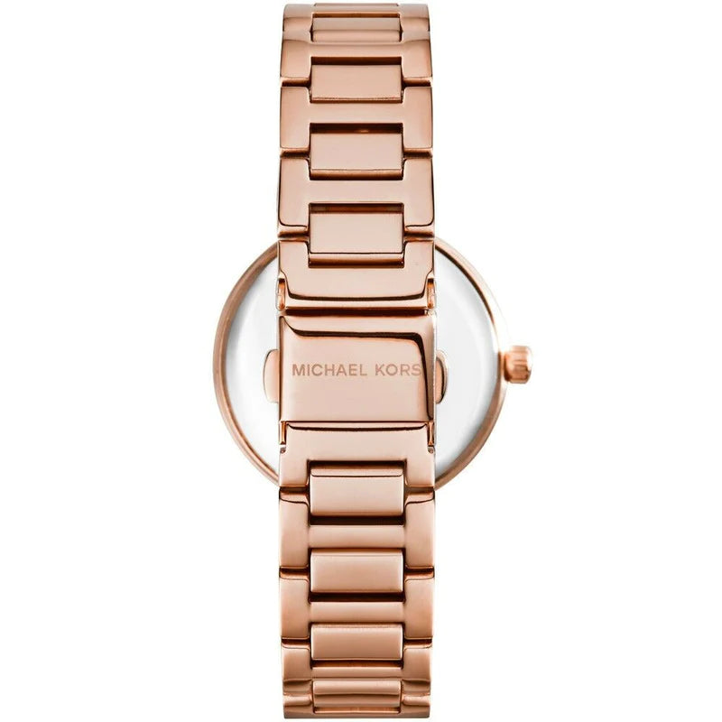  Shop Authentic Michael Kors Skylar Quartz Rose Gold Dial Rose Gold Steel Strap Watch For Women - MK5971 - Luxxuri