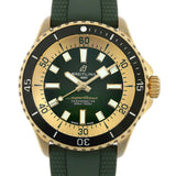  Shop Authentic Breitling Superocean Automatic 42 Green Dial Green Rubber Strap Watch for Men - N17375201L1S1 - Luxxuri
