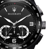  Shop Authentic Maserati Traguardo Chronograph Black Dial Black Mesh Bracelet Watch For Men - R8873612031 - Luxxuri