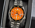  Shop Authentic Seiko 5 Sports Automatic Orange Dial Silver Steel Strap Watch For Men - SRPD59K1 - Luxxuri