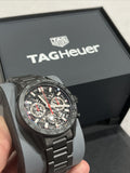  Shop Authentic Tag Heuer Carrera Automatic Chronograph Black Dial Black Steel Strap Watch for Men - CBG2090.BH0661 - Luxxuri
