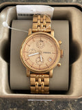  Shop Authentic Fossil Boyfriend Chronograph Rose Gold Dial Rose Gold Steel Strap Watch for Women - ES3380 - Luxxuri