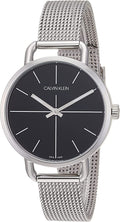  Shop Authentic Calvin Klein Even Black Dial Silver Mesh Bracelet Watch for Women - K7B23121 - Luxxuri