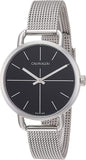  Shop Authentic Calvin Klein Even Black Dial Silver Mesh Bracelet Watch for Women - K7B23121 - Luxxuri