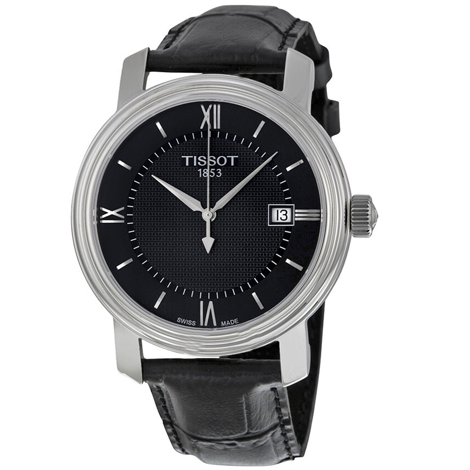  Shop Authentic Tissot T Classic Bridgeport Black Dial Black Leather Strap Watch For Men - T097.410.16.058.00 - Luxxuri