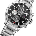  Shop Authentic Tommy Hilfiger Cool Sport Multifunction Black Dial Silver Steel Strap Watch for Men - 1791141 - Luxxuri