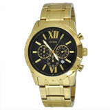  Shop Authentic Guess Optic Multifunction Black Dial Gold Steel Strap Watch for Men - W0193G1 - Luxxuri