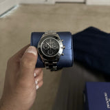  Shop Authentic Swarovski Octea Lux Sport Chronograph Black Dial Silver Steel Strap Watch for Women - 5610520 - Luxxuri